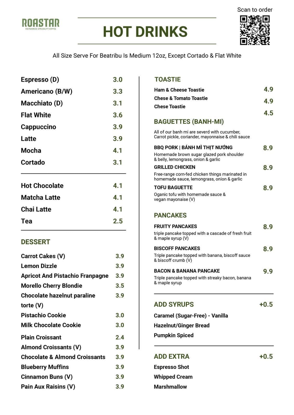 Roastar Main Menu